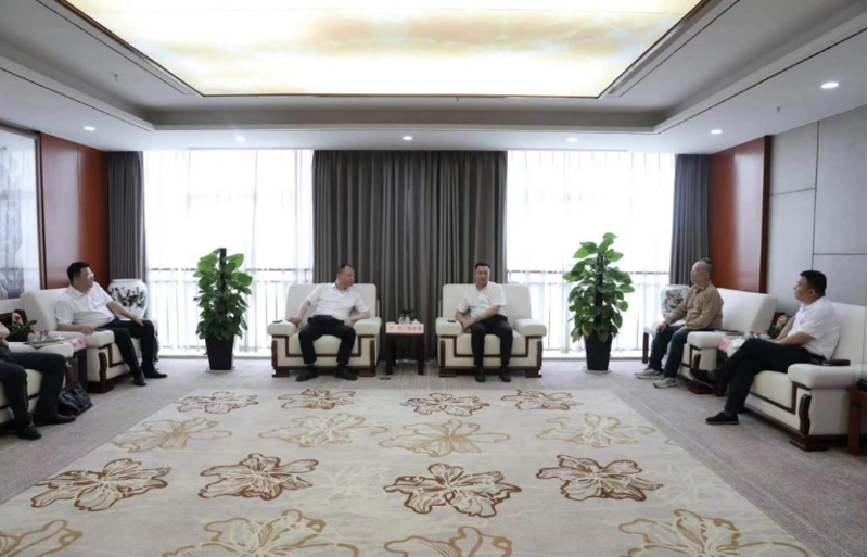 周鴻與湖南輕鹽集團(tuán)黨委副書記、副董事長(zhǎng)、總經(jīng)理李志勇舉行會(huì)談