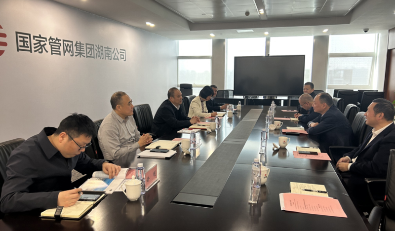 周鴻與國家管網(wǎng)湖南公司代表、黨委書記王現(xiàn)中舉行會(huì)談